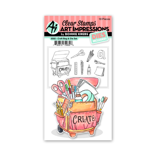 Art Impressions Craft Bag Stamp & Die Set