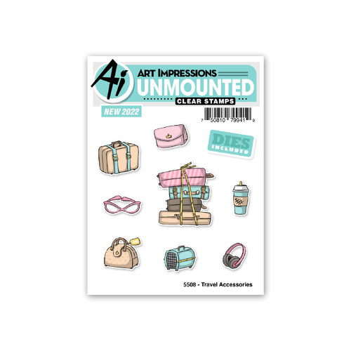 Art Impressions Travel Accessories Stamp & Die Set