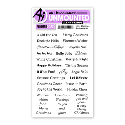 Art Impressions Christmas Sentiments Stamp