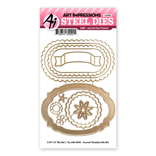 Art Impressions Journal Oval Frames Die Set