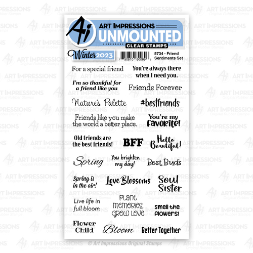 Art Impressions Friend Sentiment Stamp Set