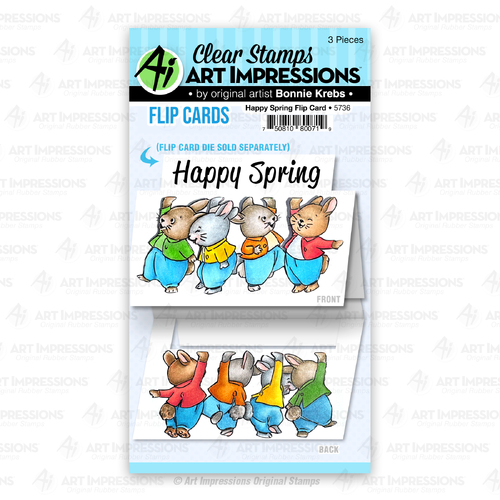 Art Impressions Happy Spring Flip Card Stamp Set
