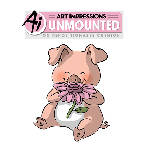 Art Impressions Stamp Penny the Pig 