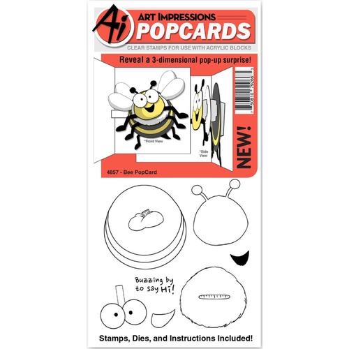 Art Impressions PopCard Stamp & Die Set Bee