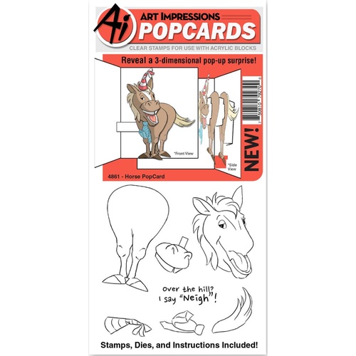 Art Impressions PopCard Stamp & Die Set Horse