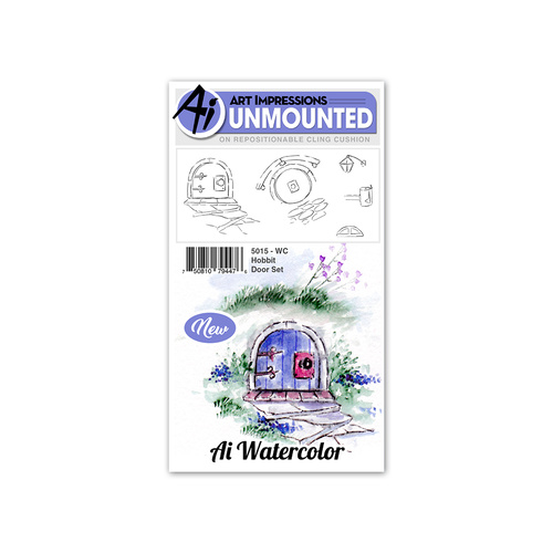 Art Impressions Watercolours Stamp Set Hobbit Door 