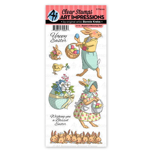 Art Impressions Holiday Stamp Basket of Blessings