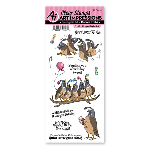 Art Impressions Funny Farm Hoppy Birdy 