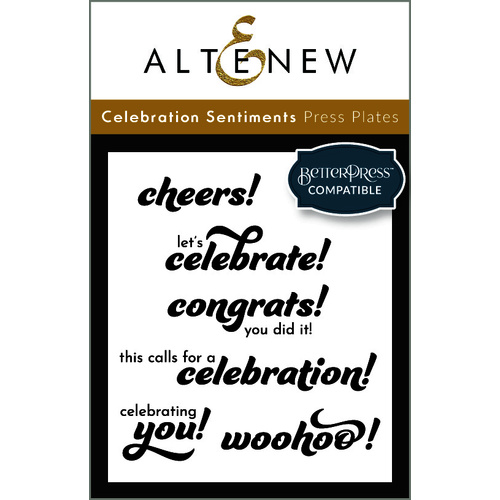 Altenew Celebration Sentiments Press Plate Set