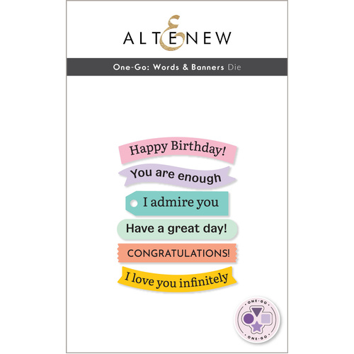 Altenew One-Go: Words & Banners Die