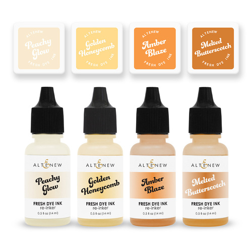 Altenew Fresh Dye Ink Mini Cube & Re-inker Bundle - Sun-Kissed Delights 
