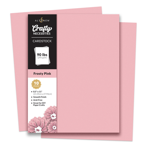 Altenew Crafty Necessities- Frosty Pink Cardstock (10 sheets/set)