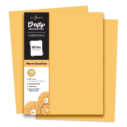 Altenew Crafty Necessities- Warm Sunshine Cardstock (10 sheets/set)
