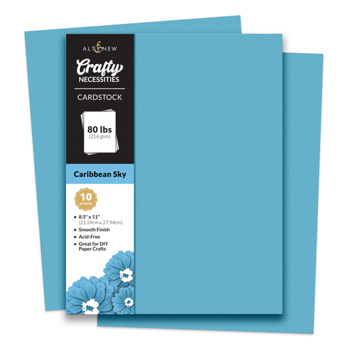 Altenew Crafty Necessities- Caribbean Sky Cardstock (10 sheets/set)
