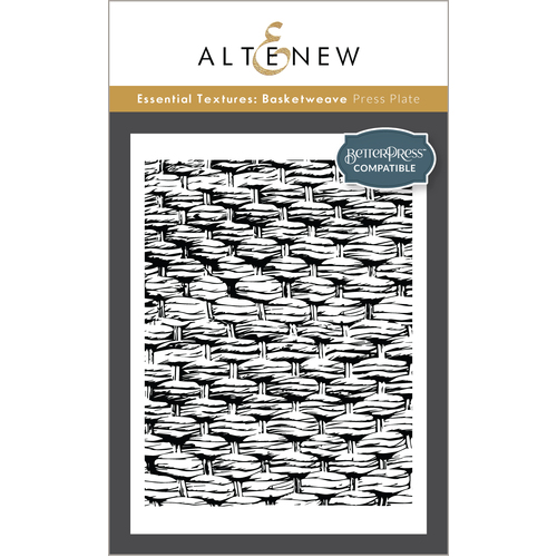 Altenew Essential Textures- Basketweave Press Plate Set