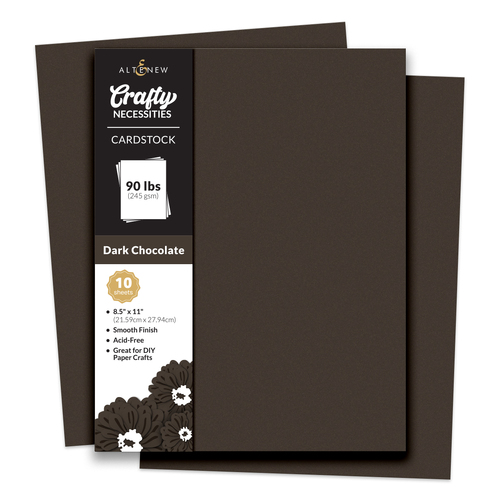 Altenew Crafty Necessities- Dark Chocolate Cardstock (10 sheets/set)