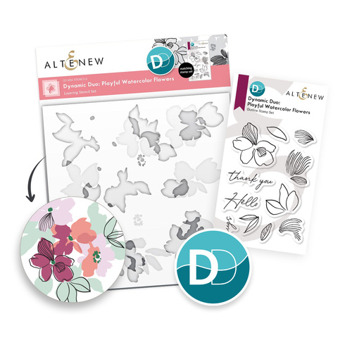 Altenew Dynamic Duo- Playful Watercolor Flowers