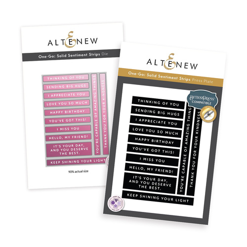 Altenew One-Go- Solid Sentiment Strips Bundle