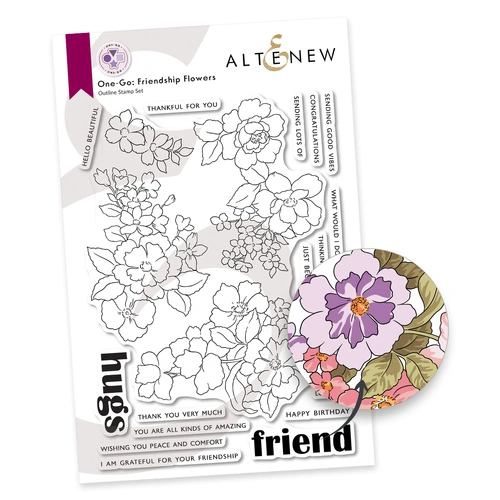 Altenew One-Go: Friendship Flowers Stamp Set