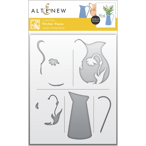 Altenew Pitcher Vases Simple Coloring Stencil