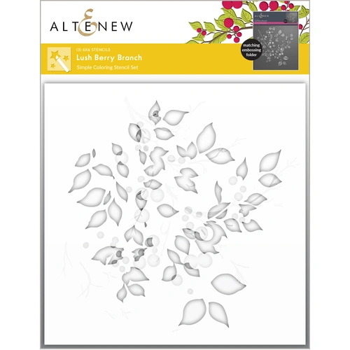 Altenew Lush Berry Branch Simple Coloring Stencil Set (3 in 1)