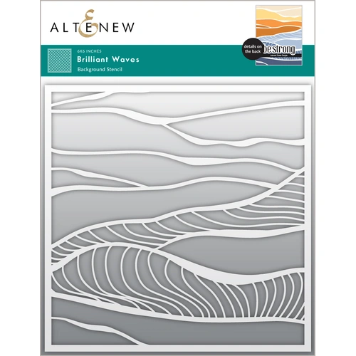 Altenew Brilliant Waves Background Stencil