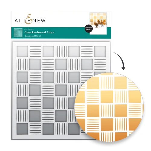 Altenew Checkerboard Tiles Background Stencil