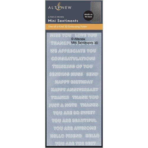 Altenew Mini Sentiments 3D Embossing folder