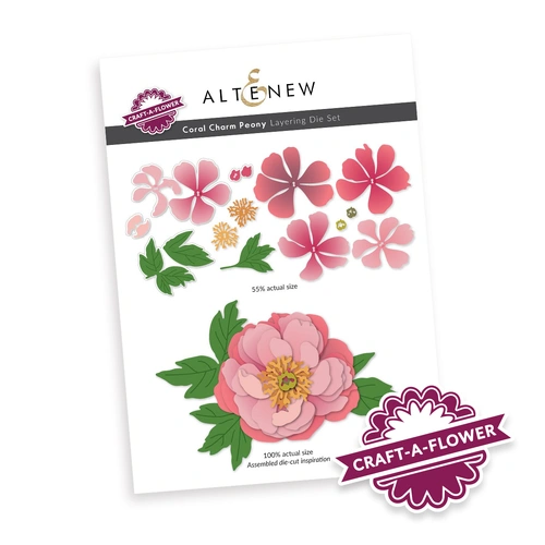 Altenew Craft-A-Flower: Coral Charm Peony Layering Die Set