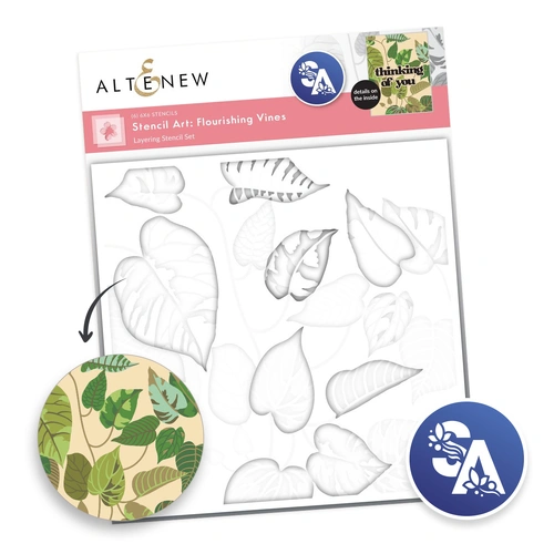 Altenew Stencil Art: Flourishing Vines Layering Stencil Set (6 in 1)
