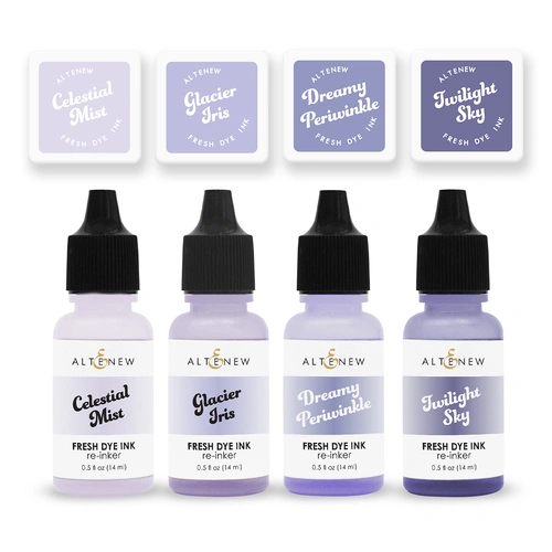 Altenew Fresh Dye Ink Mini Cube & Reinker Bundle - Moonlit Twilight 
