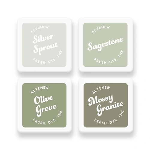Altenew Fresh Dye Ink Mini Cube Set - Sage Garden 