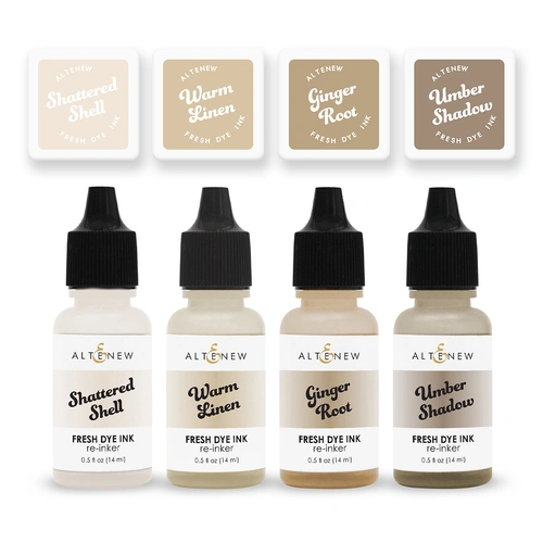Altenew Fresh Dye Ink Mini Cube & Reinker Bundle - Earth Tones 