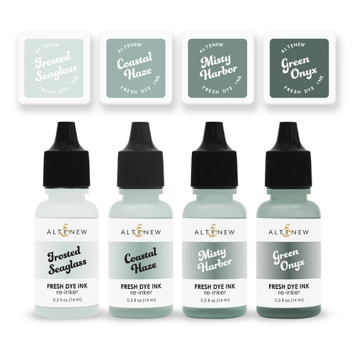 Altenew Fresh Dye Ink Mini Cube & Reinker Bundle - Coastal Mist