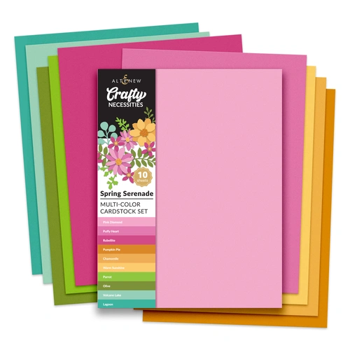 Altenew Crafty Necessities Cardstock - Spring Serenade Multi-Color (10 Sheets/Set)