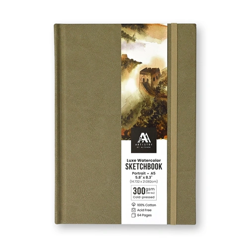 Altenew Luxe Watercolor Sketchbook - A5 (5.8" x 8.3") Portrait, 300 gsm