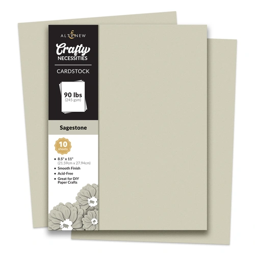 Altenew Crafty Necessities Cardstock - Sagestone (10 sheets/set)