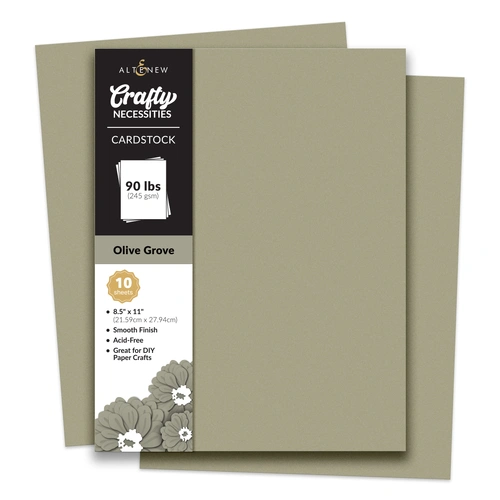 Altenew Crafty Necessities Cardstock - Olive Grove (10 sheets/set)