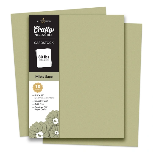 Altenew Crafty Necessities Cardstock - Misty Sage (10 sheets/set)