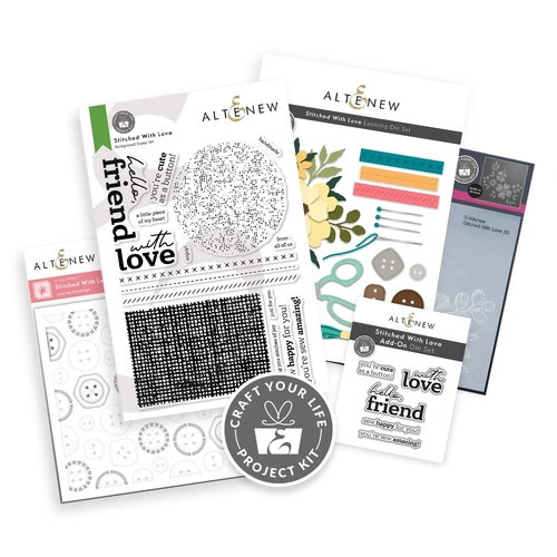Altenew Craft Your Life Project Kit: Stitched With Love & Add-On Die Bundle