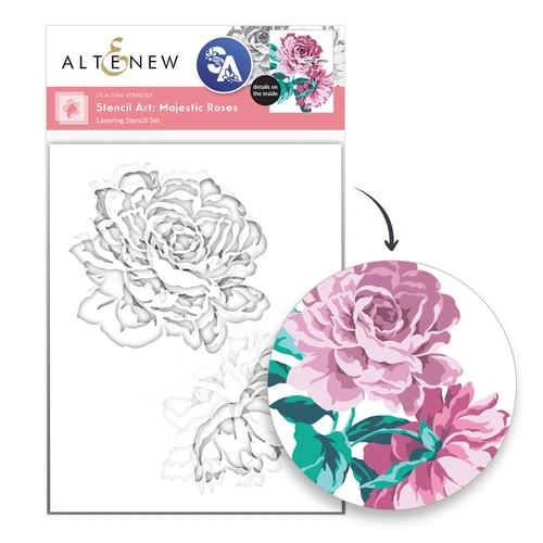 Altenew Stencil Art: Majestic Roses Layering Stencil Set (7 in 1)