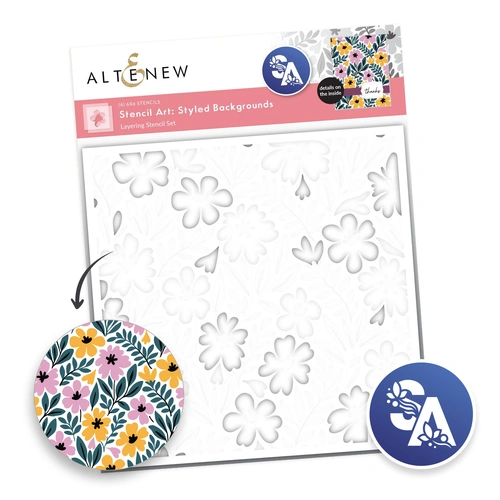 Altenew Stencil Art: Styled Backgrounds Layering Stencil Set (6 in 1)