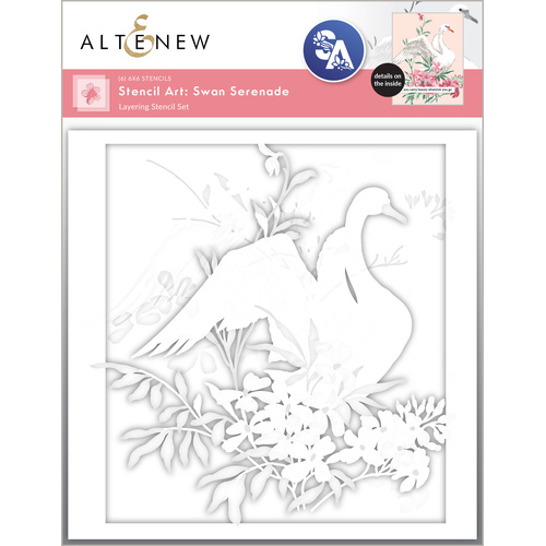 Altenew Stencil Art: Swan Serenade Layering Stencil Set (6 in 1)