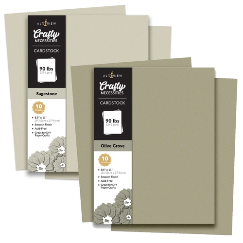 Altenew Crafty Necessities Cardstock Bundle - Sage Garden 
