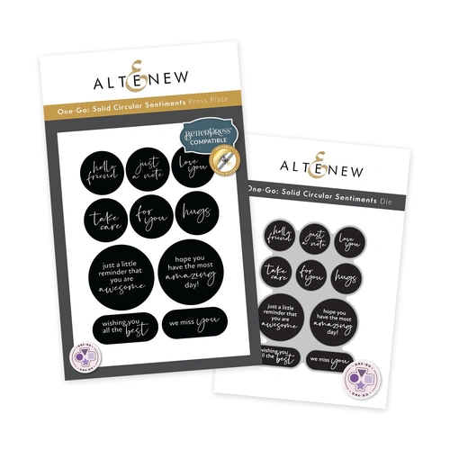 Altenew One-Go: Solid Circular Sentiments Bundle
