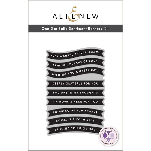 Altenew One-Go: Solid Sentiment Banners Die