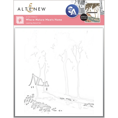 Altenew Stencil Art: Where Nature Meets Home Layering Stencil Set (6 in 1)