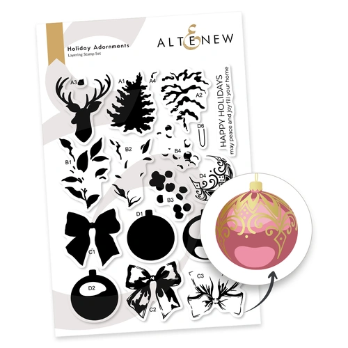 Altenew Holiday Adornments Stamp Set