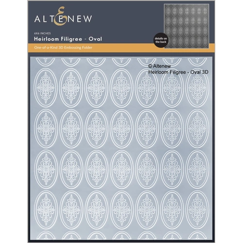 Altenew Heirloom Filigree Oval 3D Embossing Folder