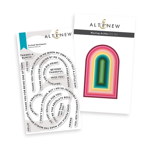 Altenew Arched Sentiments Stamp & Die Bundle